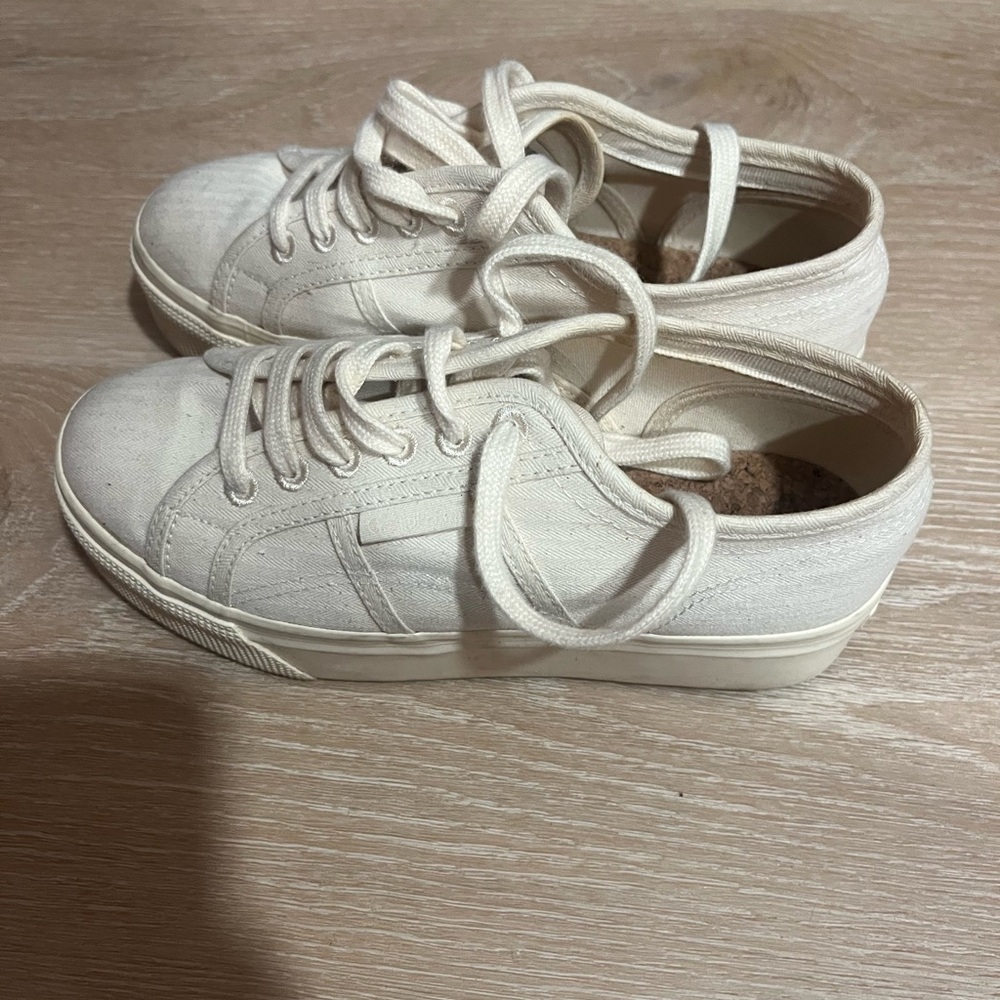 Superga Women's White Canvas Platform Sneakers